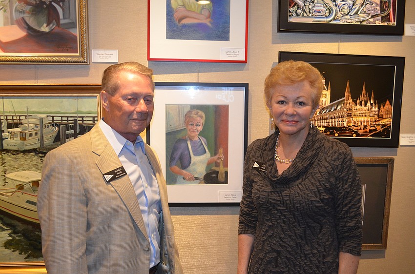 Kendall and Lynn Smith, with Kendall Smith’s art