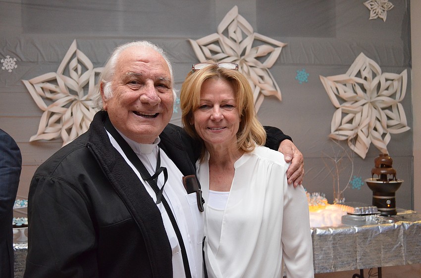 The Rev. Fausto Stampiglia with event chair Kim Longitano