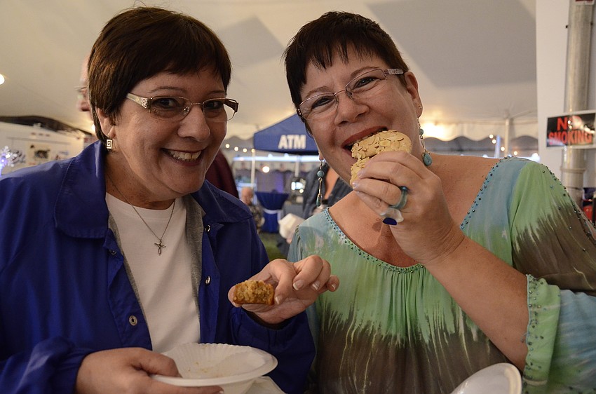 Mary Blair and Sue Groves of Bradenton enjoy delicious hand-made pastries.