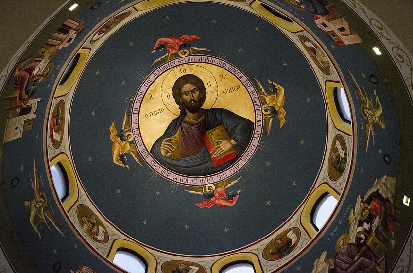 The church was opened to tours and visitors to view the mosaics and icons.