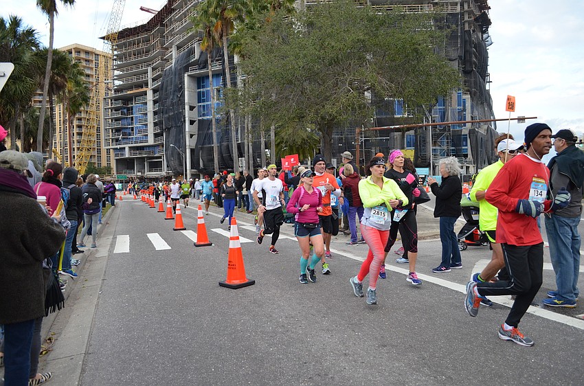Runners were greeted by supporters at every turn of the race.