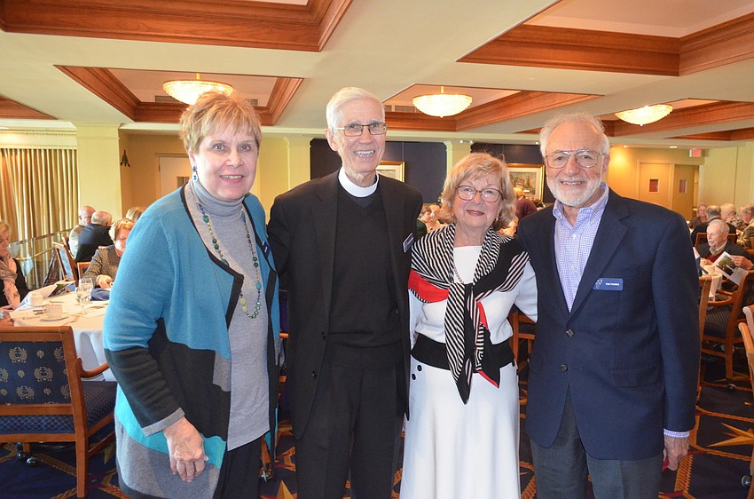 Gail Clay, The Rev. David Danner and Heidi and Tom Thomas