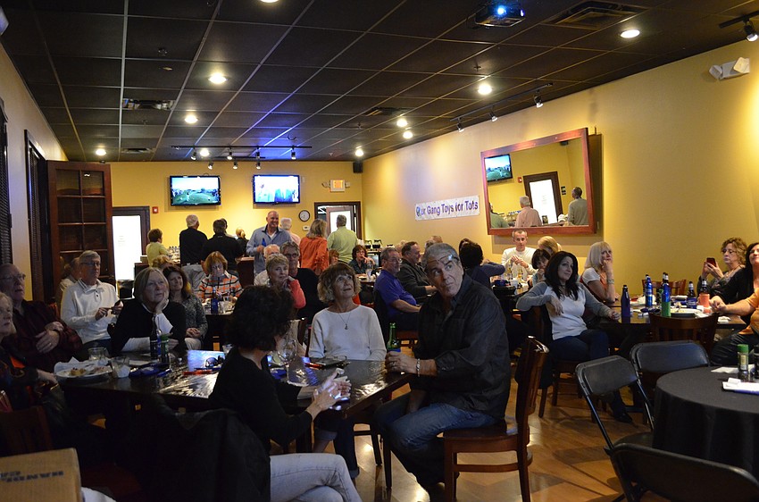 For the fourth year the group 'Our Gang Football' reunited to watch the Super Bowl at Gecko's Grill & Pub.