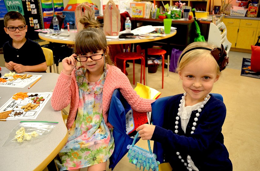 Zoe Rio and Brooke Shertleff enjoy wearing glasses and pearls.