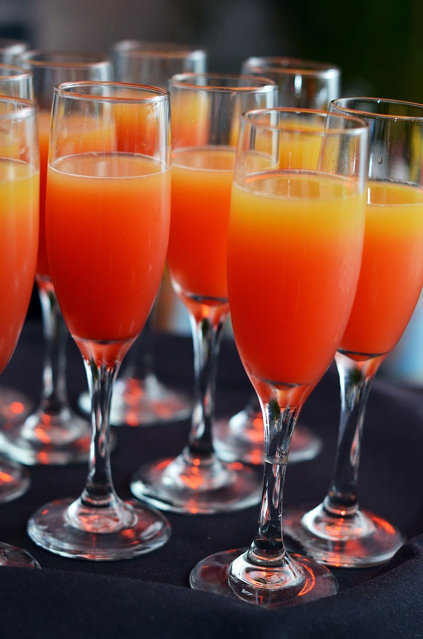 A 'Champagne Sunrise' was the signature drink at Palm Ball.