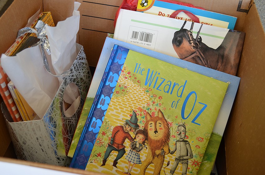 Guests were asked to donate a book for the event.