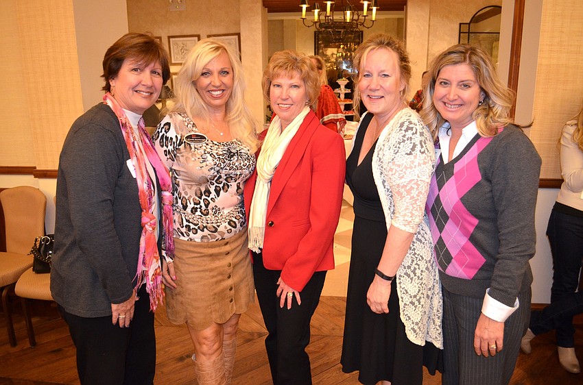Rae Dowling, Wanda Martinetto, Kathy Collums, Erin Wright and Heather Kasten are members of Sisterhood for Good.