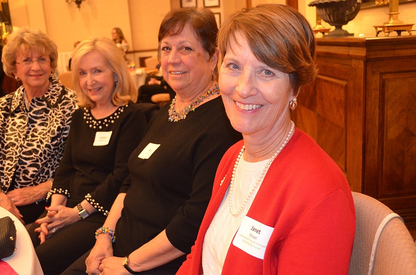 Elaine Steinfurth, Sydney McSweeney, Ann Lynd and Janet Stickel chat with friends after the event.