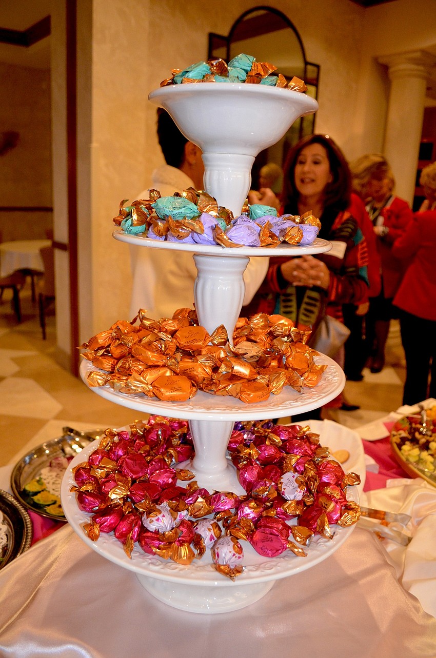 The event featured various types of Godiva chocolates.