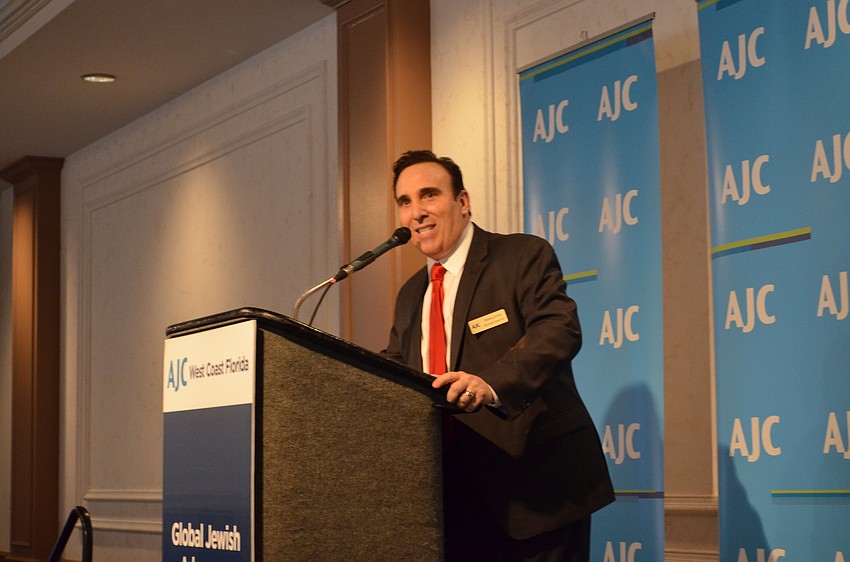 AJC Regional Director West Coast Florida Brian Lipton addresses guests.