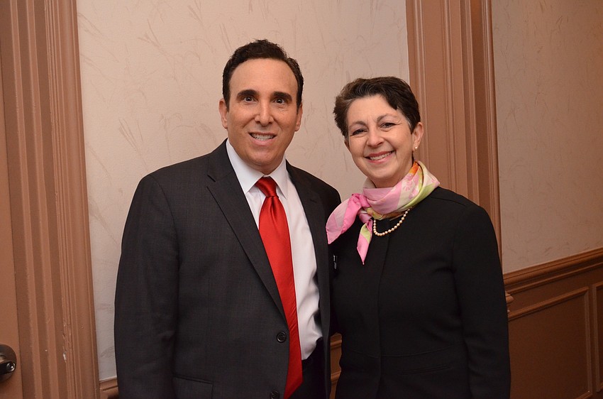 AJC Regional Director West Coast Florida Brian Lipton and guest speaker Deidre Berger