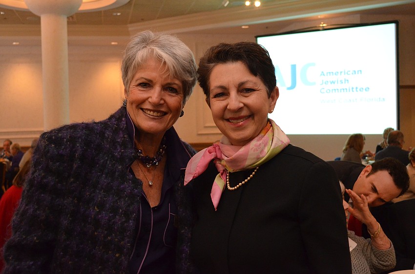 Edie Chaifetz with guest speaker and AJC Berlin Director Deidre Berger