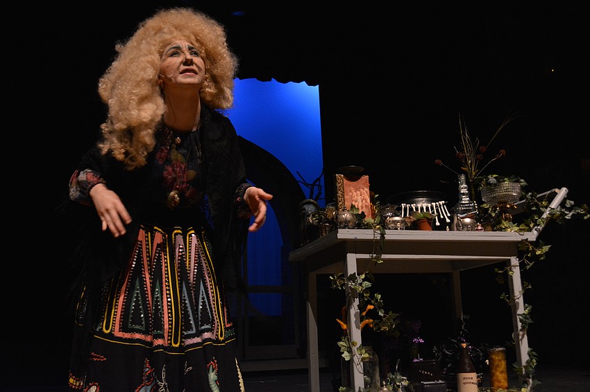 Savanna Katter, as Grandma Addams, tells Puglsey, her grandson, to be happy about his sister’s new relationship.