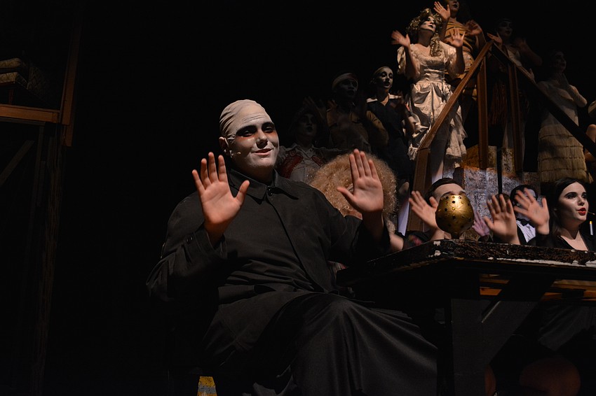 Bryce Larkin makes a perfect Uncle Fester.