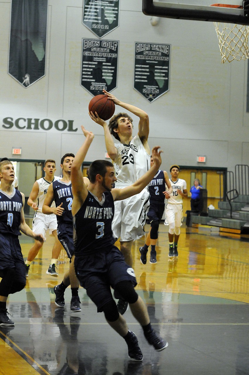 Lakewood Ranch junior Brock Sisson puts up a shot in the first half.
