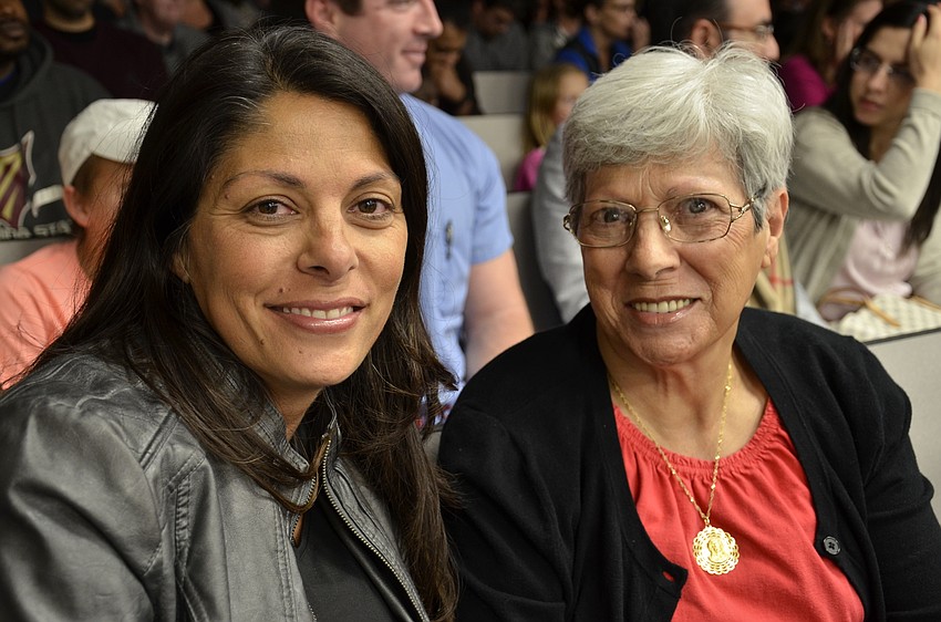 Lina Smith and Mary Slaieh came to watch Smith's son, Sam.