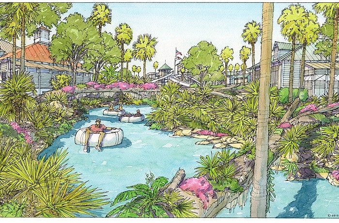 Lost Lagoon's original design includes a lazy river ride. File rendering.