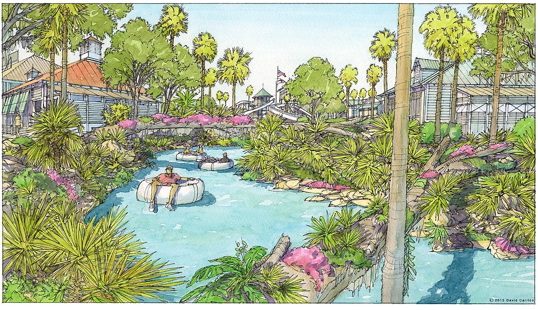 Lost Lagoon's original design includes a lazy river ride. File rendering.