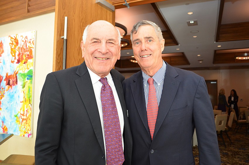 JFCS current Board Chari Joe Mendels with incoming board chair Steve Seidensticker