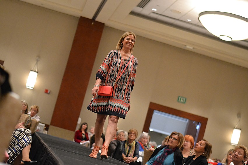 Jackie Cutrone walks down the runway.