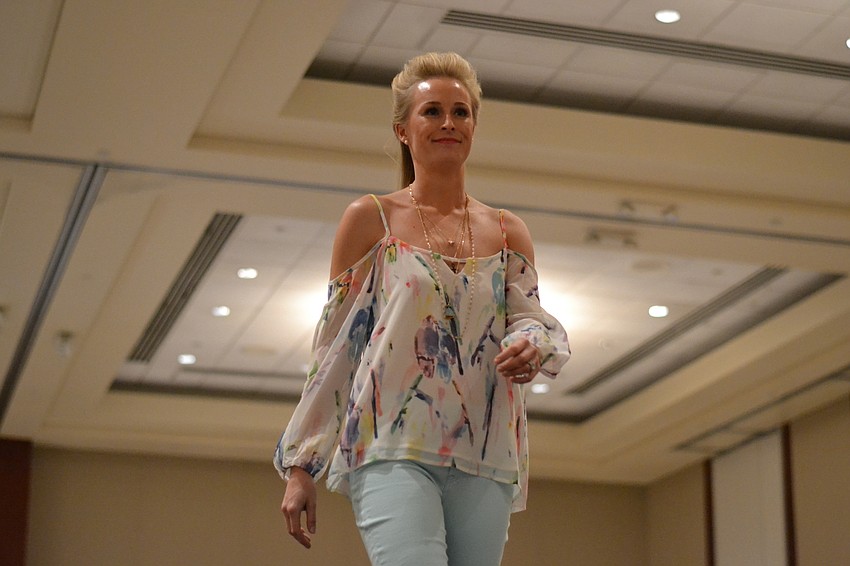 Meridith Stanton models during the Sarasota Garden Club fashion show.