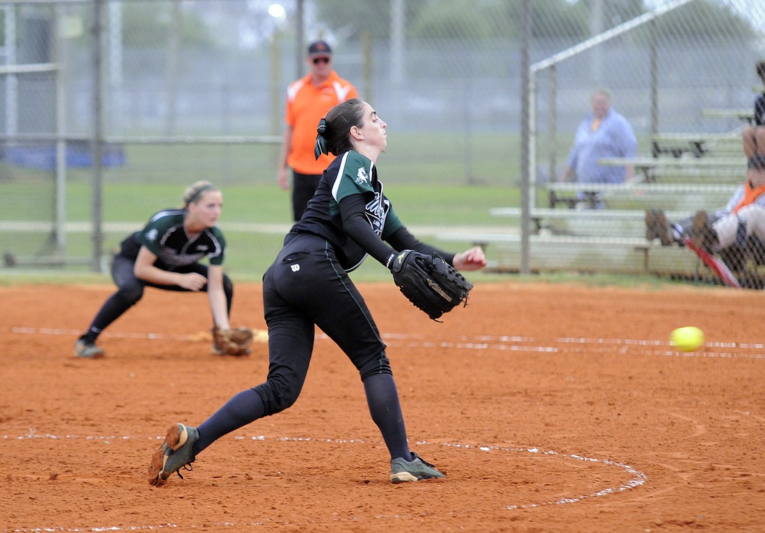 Lakewood Ranch's Logan Newton went 4-for-5 at the plate against North Port Feb. 9.