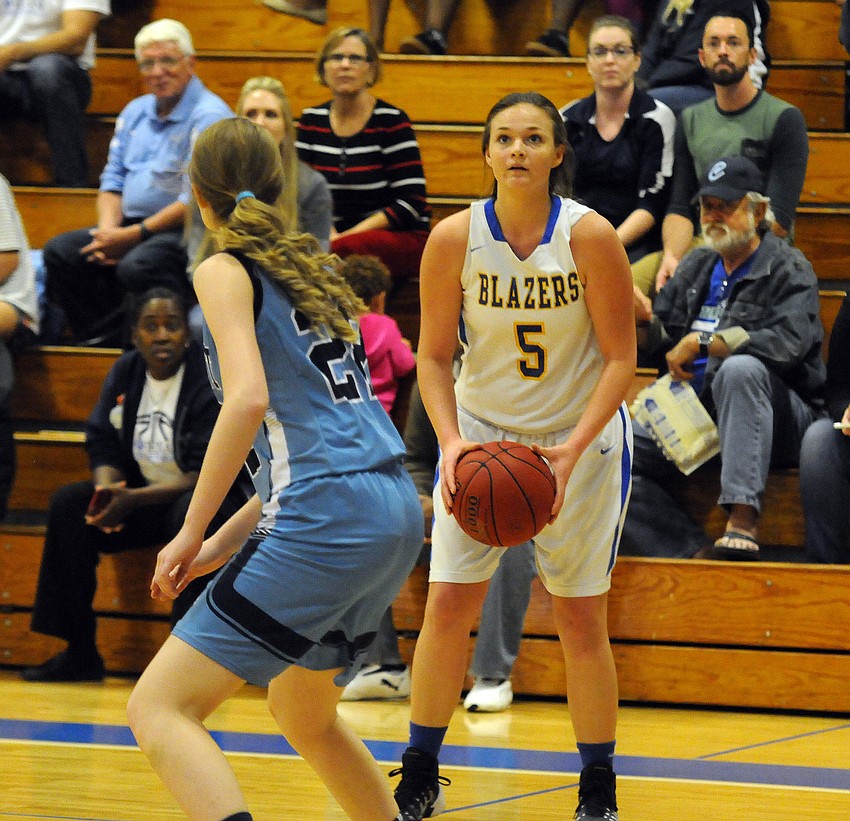 Sarasota Christian Andrea Wittmer attempts a shot in the first half.