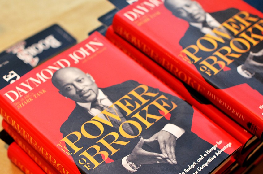 Daymond John's The Power of Broke was sold at the event.
