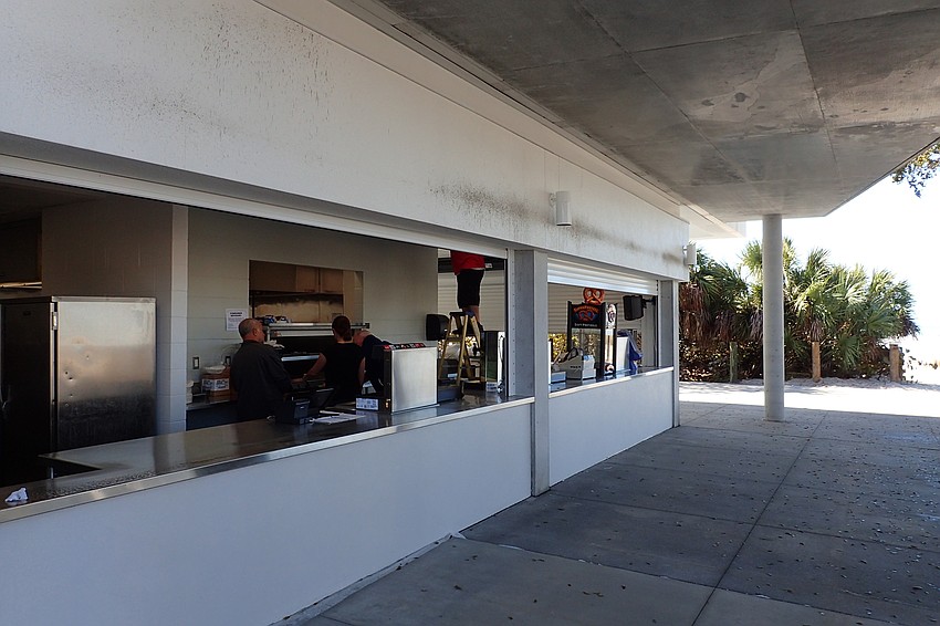 The new concession underneath the sheriff and lifeguard offices.