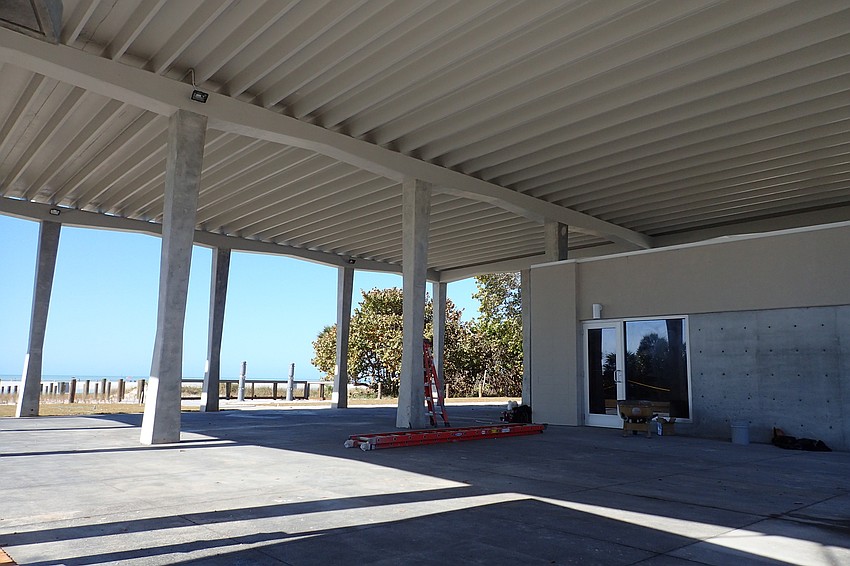 A view from beneath the historic, Tim Seibert designed, pavilion, originally built in 1958.