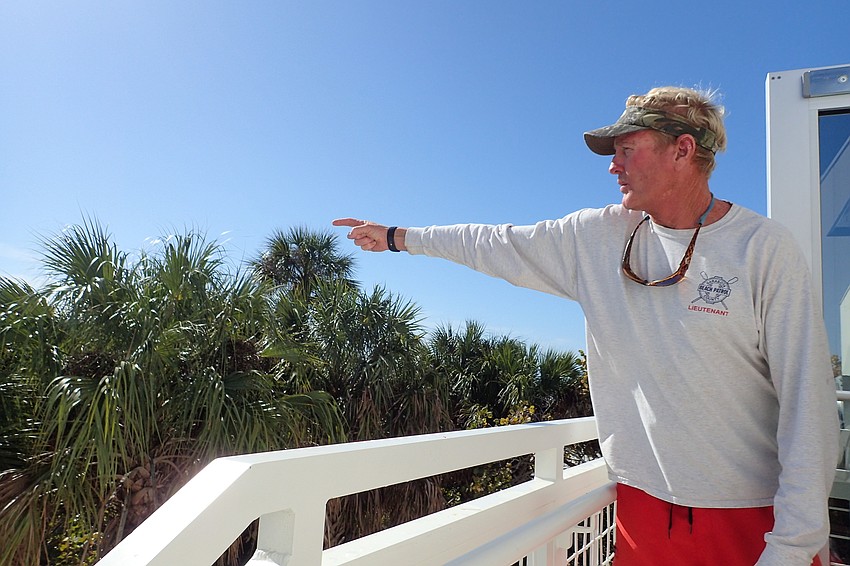 Lt. Scott Ruberg describes the improved access for first aid vehicles to the first aid facilities.