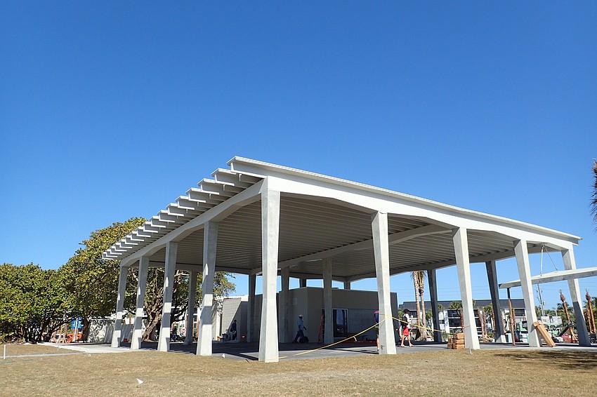 The historic pavilion, built in 1958 for $55,000.