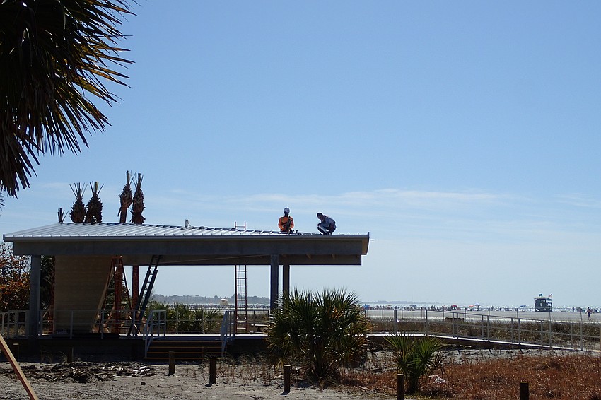 A pavilion built at the northwest end of the park, to replace a small viewing platform.