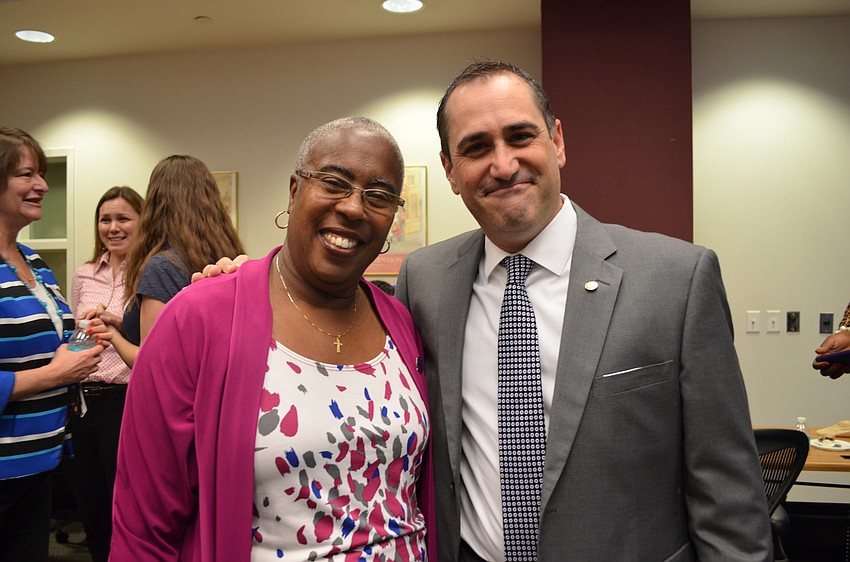 Sarasota County Commissioners Carolyn Mason and Paul Caragiulo