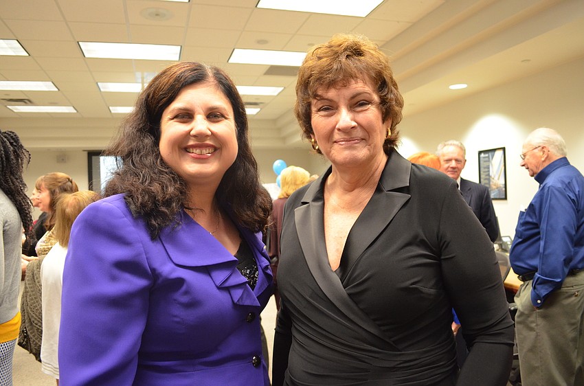 Sarasota County Commissioner Christine Robinson with Marjorie Broughton