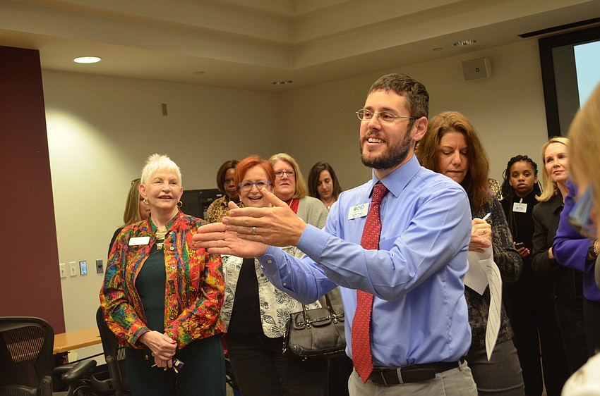 CYD Board Chairman Frank Maggio addresses guests at a gathering to celebrate the 20th anniversary.