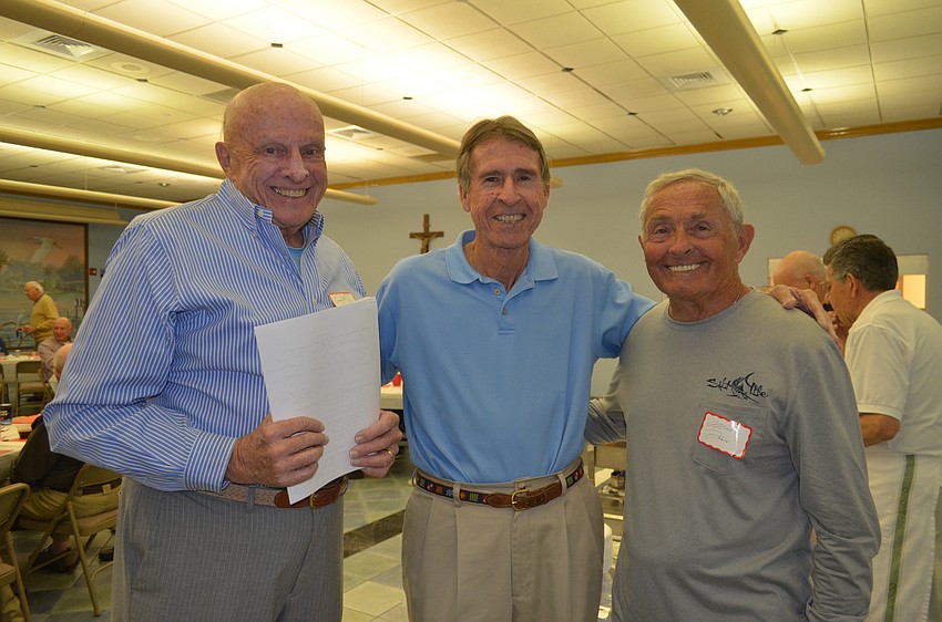 Men’s Club President George Noble, Sean McGrath and Mike Frain