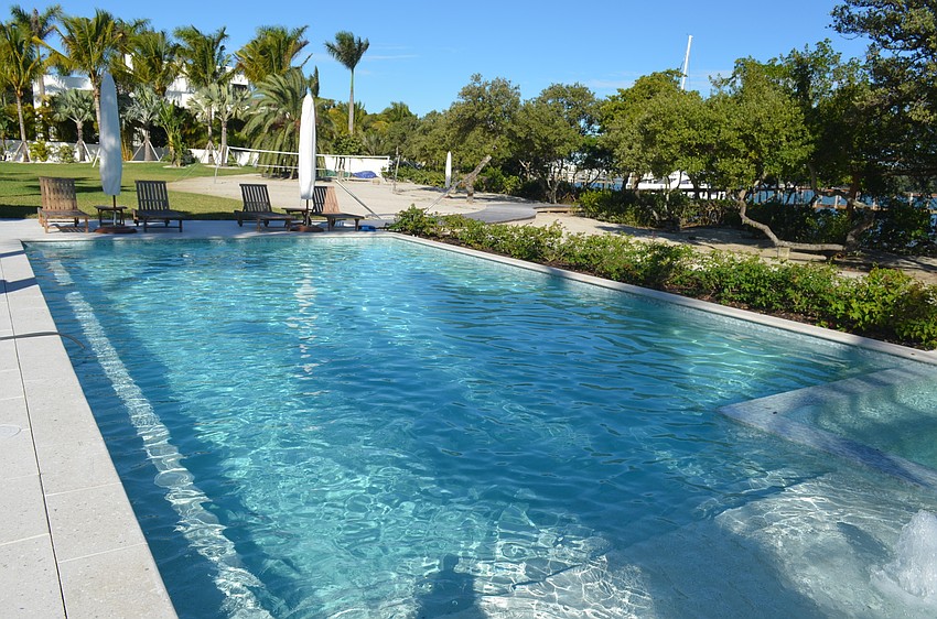 Although the families kept the interior of the home the same with some renovations, they remodeled the backyard and built a new swimming pool.