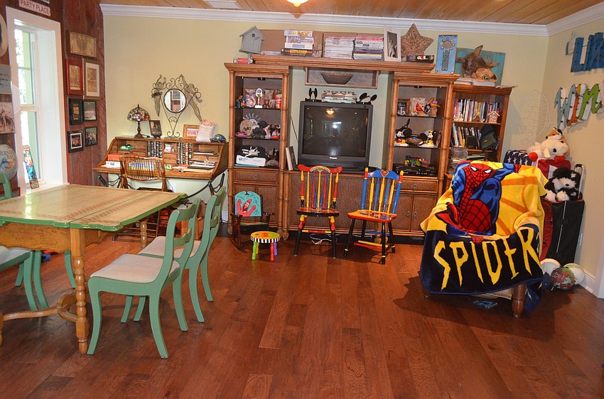 King designed a room for her family to enjoy when they visit.