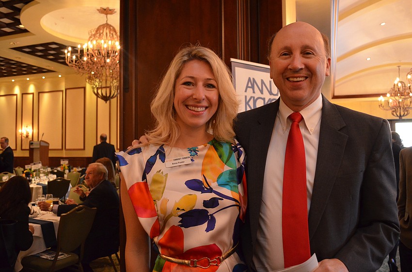 Anna Foster with Gulf Coast Community Foundation President and CEO Mark Pritchett