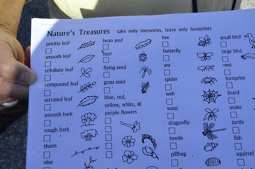 Kids got a hand out where they could check off what they saw.