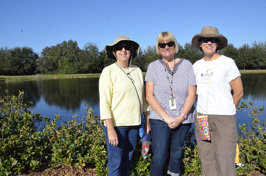 Sandy Druist, Lindsay Wilson and Deej Rausch, members of the events committee, helped organize the walk.