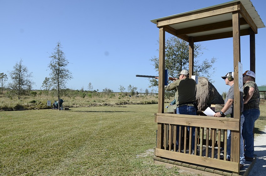 The Mosaic team shooting with Kiwanis takes their round.