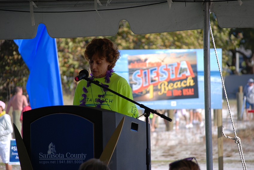 Sarasota County Parks, Recreation and Natural Resources Director Carolyn Brown addressed the crowd.