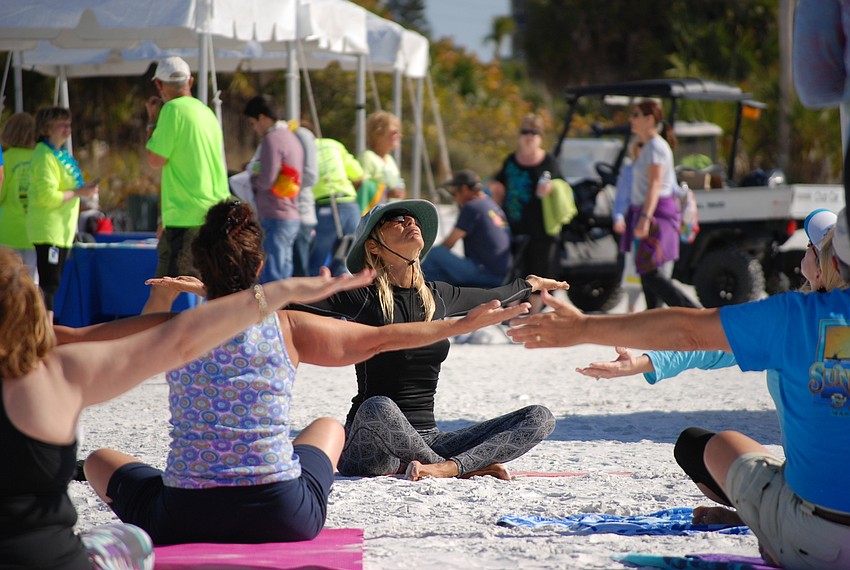 Beach yogis meditate on the new park
