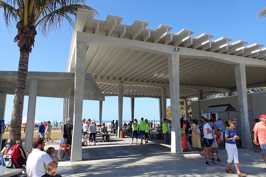 The historic pavilion preserved, and once again filled with people