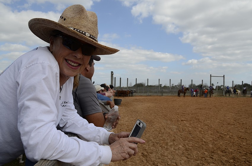 Sylvia McNicol watches her friends compete.
