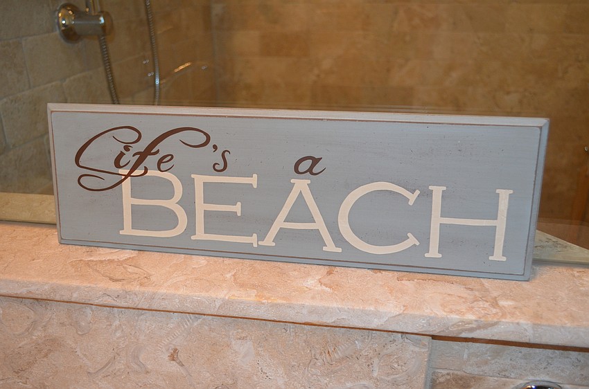 The Bixlers wanted to include a tropical beach theme in every room of the house.