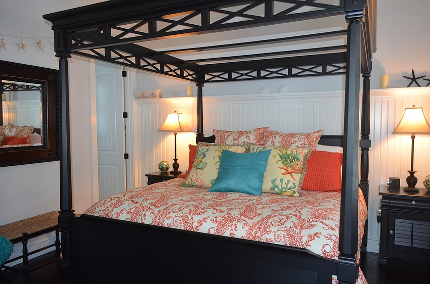 The casita provides privacy for a guest.