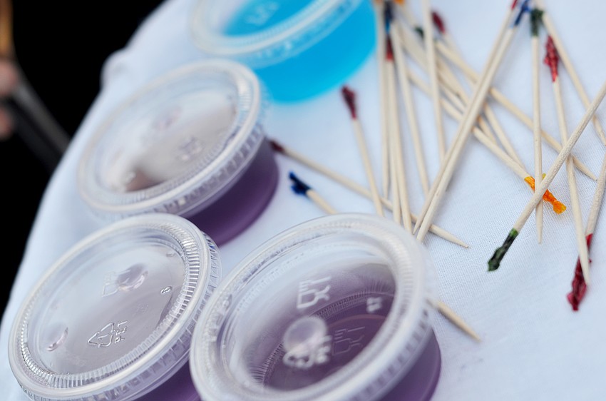 Guests enjoyed jello shots at Florida Studio Theatre's '60s Shindig.'